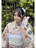 【平日限定】浴衣着付+ヘアセット+フルメイク★2名割併用可¥12700