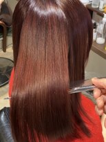 ミレヘアー 越谷(Mire hair) 【髪質改善カラー】深みのある暖色で魅せる極上の艶髪ストレート