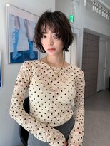 ペレ 原宿(PELE)&nbsp;ダークパープルナチュラルショート夏のヘアアレンジ原宿