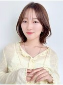 ★レイヤーカットミルクブラウンナチュラルショート小顔縮毛矯正