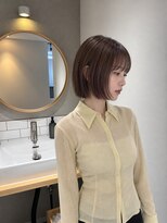 フォト 新宿三丁目(foto)&nbsp;地毛風縮毛矯正韓国風顔まわりレイヤー小顔ボブ切りっぱなしボブ