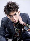 刈り上げ波打ちアップバング