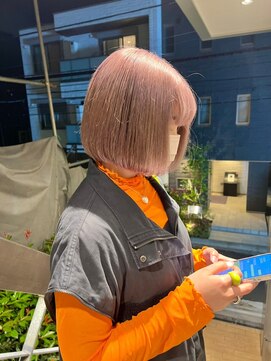 ゲーム 吉祥寺店(GAME) ダブルカラーミルクティーベージュカラーケアブリーチ韓国ボブ