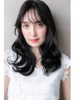 カバーヘア ブリス 戸田公園西口店(COVER HAIR bliss) フリンジバング韓国風黒髪ふんわりカールY戸田公園20代30代40代