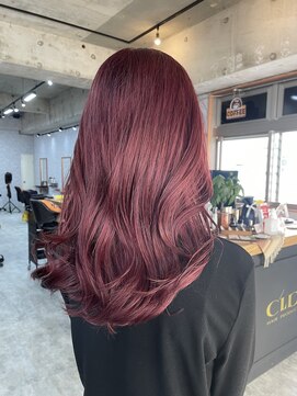 シールドヘアー 沖縄 新都心(C'LD Hair) チェリーピンクカラー×レイヤーカット