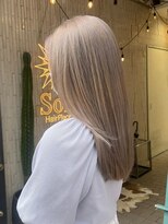ヘアプレイスソル (HAIR PLACE SoL) 艶髪ストレート/ホワイトミルクティー