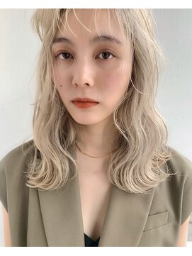 アンドレイ 表参道(andrey) [ANDREY]グレーベージュ/レイヤーロング/前髪パーマ黒髪カタログ