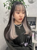 ロウル 渋谷(LOWRL)&nbsp;インナーカラー/ホワイトシルバー×ブラック