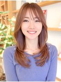 大人可愛い20代30代40代インナーカラー小顔ウルフレイヤーボブ