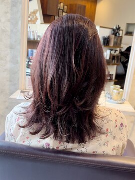 ヘアーエポック(hair epoque) くびレイヤーエモージュピンクベージュ