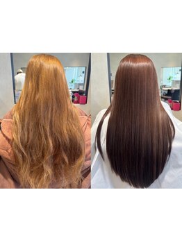 リピート率90％！髪質改善で今までとは違う仕上がりに感動◎すっぴん髪も美しく、ワンランク上の手触りへ。