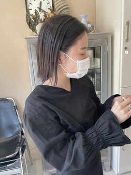 インク バイ アルテフィーチェ 甲子園口(ink by artefice) 切りっぱなしボブ#くすみベージュ#マロンベージュ＠20代/30代