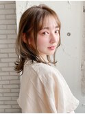 前髪 外ハネボブ チェリーブラウン ミニウルフ"