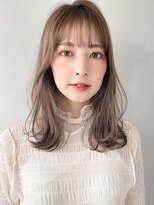 斜めバングホワイトグレージュ20代30代40代◎前髪#330f0525