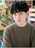 ■アッシュブラックツーブロックマッシュ102-2戸頭20代30代40代