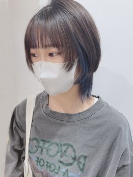 モリオフロムロンドン 松戸店(Morio from London) 【メンズ 松戸 岩口】ブルーインナーカラーウルフショート