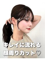 アマトウキョウ アユンチェ(AMA TOKYO×AYUNCHE) 前髪顔まわり韓国ヘアレイヤーカットサイドバンク2wayバンク韓国