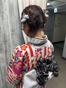 フレーム へアアンドトリートメント 天王寺北口店(FRAME) 浴衣クラゲヘアスタイル