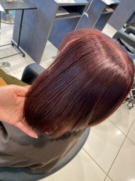 アース 南福島店(HAIR&MAKE EARTH) グレイカラー ×  ピンク