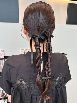 ケーツー あべのキューズモ－ル店(K-two) タイトツイン*ヘアアレンジ*ヘアセット*結婚式*お呼ばれヘア