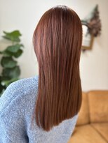 エルフゥ(Elle fou)&nbsp;ピンクオレンジ　つや髪ストレート