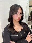 巻いても可愛い韓国レイヤーカット