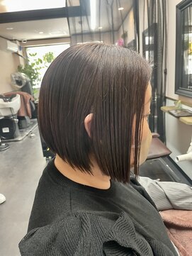 ココ 西葛西南口店(COコ) ボブ白髪ぼかしハイライトカラーピンクベージュ西葛西