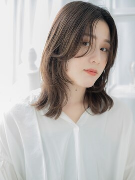 カバーヘア 上尾西口店(COVER HAIR) カーテンバングかきあげミディアムレイヤーc8上尾20代30代40代