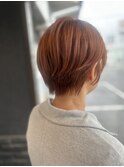 似合わせ大人可愛い丸みショート×オレンジブラウン♪