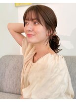 ローネス 銀座(LONESS)&nbsp;結べるボブ　レイヤーボブ　くびれボブ　ベージュカラー