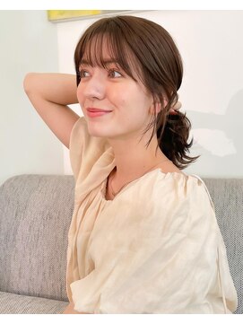 ローネス 銀座(LONESS) 結べるボブ　レイヤーボブ　くびれボブ　ベージュカラー