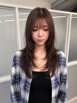 レノ(RENO) レディースロングレイヤースタイルハッシュカット髪質改善