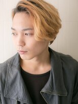 メンズヘア ビーセカンド 草加店(MENS HAIR B-2) 20代30代ハイトーンサーフカールパーマ毛流れマッシュY草加