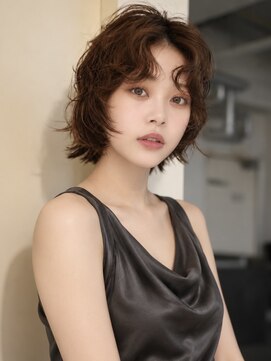 ノラ シブヤ(NORA) 小顔ミディアムパーマミディアムデジタルパーマボブパーマ前髪