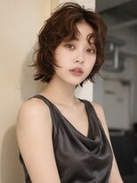 ノラ シブヤ(NORA) 小顔ミディアムパーマミディアムデジタルパーマボブパーマ前髪