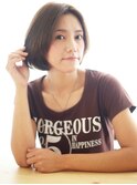 しっとり内巻きショートボブ