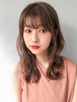 キリ 表参道(kyli)&nbsp;小顔カットボブルフ大人かわいいピンクベージュ薄めバングくびれ