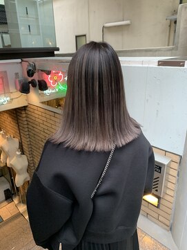 ラフ 難波店(LAFF) #黒髪#ボブルフ#ネビージュ#小顔#ワンレン