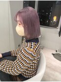 切りっぱなしボブ×ラベンダーグレー