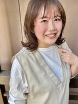 ヘアメイク マルナ 本店(HAIR MAKE MALUNA) 【MALUNA ヒマワリ】くびれボブミディ×顔周りレイヤー