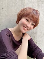 リープアルケー ヘアアンドヘッドスパ 錦糸町北口店(leap arche Hair&head spa)&nbsp;インナーグレージュ/マチルダボブ/前髪/ピンクベージュ/錦糸町