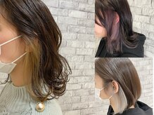 アース 新越谷店(HAIR&MAKE EARTH)の雰囲気（インナーカラー/イヤリングカラーが人気♪さりげなくオシャレ☆）