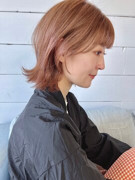 アエレ アヴェダ ゆめが丘ソラトス店(aere AVEDA) 外ハネくびれショート×オレンジブラウン[ゆめが丘]