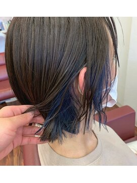 タンゴヘアー(tango hair) インナーカラー×ディープブルー