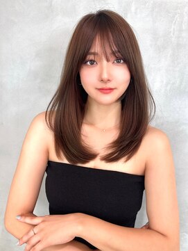 ロンドローズ 名古屋(Lond damaskRose) ブリーチ 学割 オリーブベージュ レイヤーカット リタッチ48