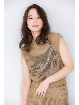 バロン(Ballon) セミロング×パーマ×オリーブブラウン