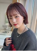 ☆小顔レイヤーカットデジタルパーマチェリーブラウン