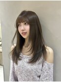 韓国風レイヤーカット×ナチュラルベージュ