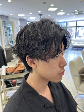 プランタン フォー ヘアー(printemps FOR HAIR) 毛流れ波巻きパーマ/センターパート