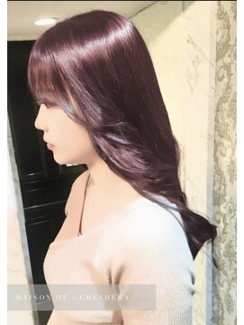 メゾン ドゥ ジェメシェラ(Maison de gemeshe'ra) 至高のcutでつくる艶っぽ　暗髪layer  韓国OLIVEグレージュ